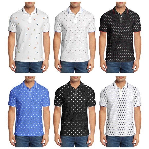 3-Pack Mens Classic Collared Polka Dot Cotton Athletic Summer Short Sleeve Shirt - Picture 14 of 16